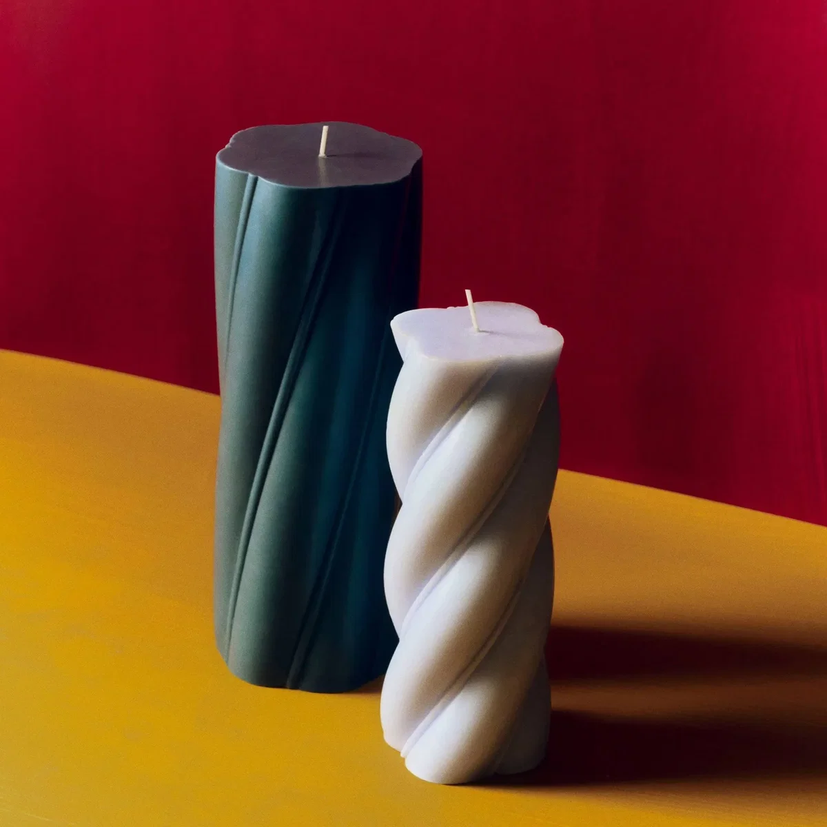 HAY Soft Serve Candle pillar candle Dark teal Ø9.5x24.5 cm – image 2