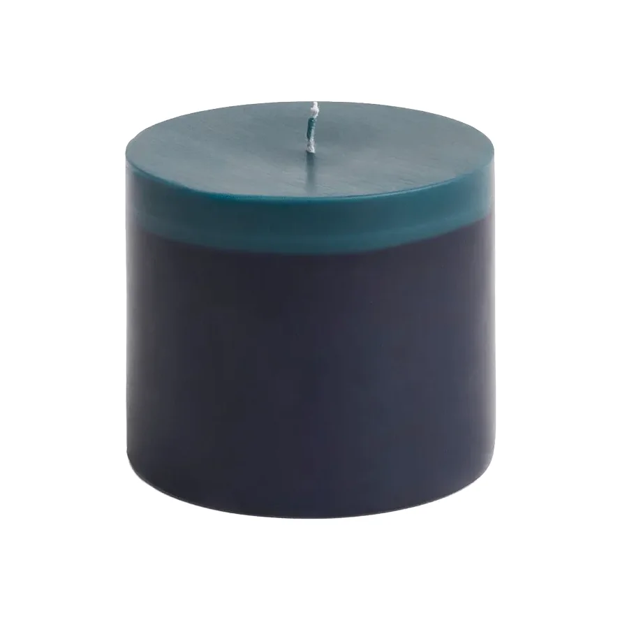 HAY Silo Candle pillar candle Midnight blue-dark teal Ø9.5x8 cm