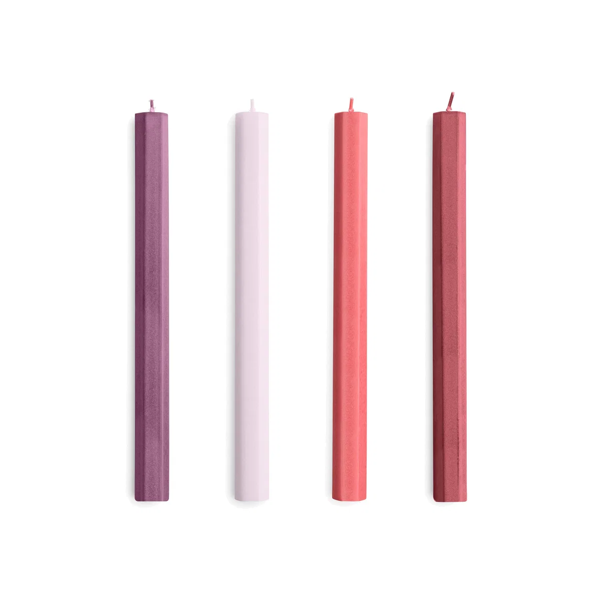 HAY Hexagon Candle light mix 4-pack Reds-bordeaux – image 1