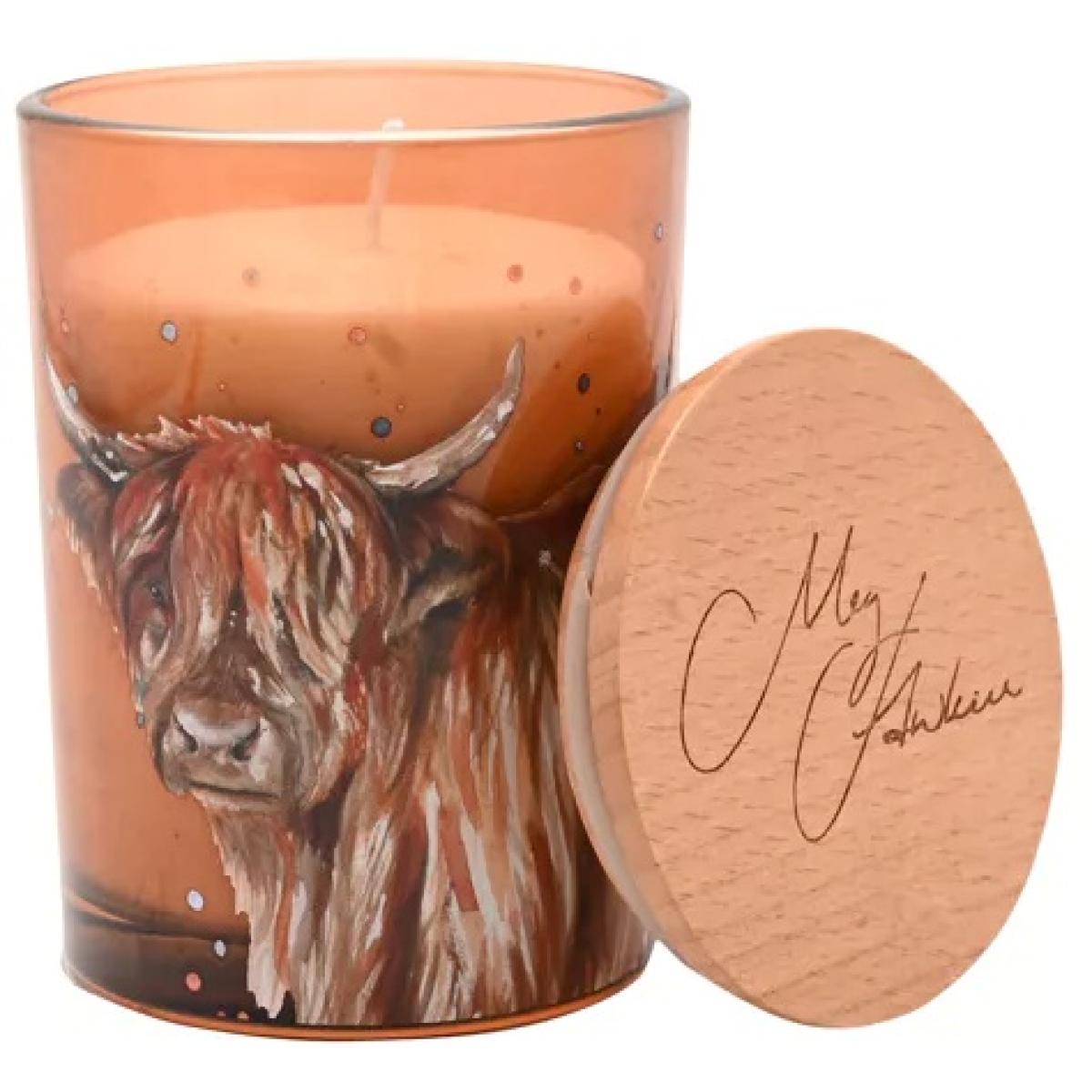 Meg Hawkins Candle Highland Cow - Apple Orchard - 250g In Orange – image 2