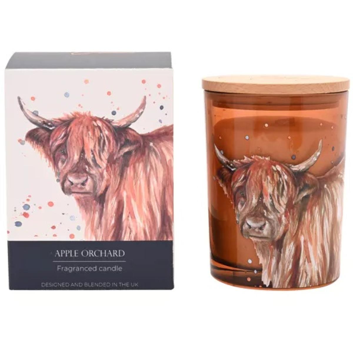 Meg Hawkins Candle Highland Cow - Apple Orchard - 250g In Orange – image 3