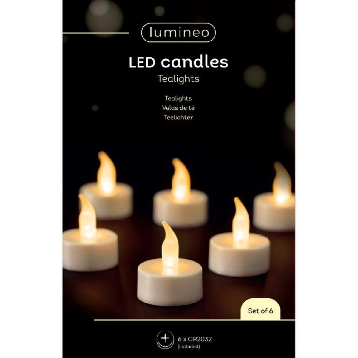 Lumineo Box Of 6 LED Tealights In WarmWhite – image 5