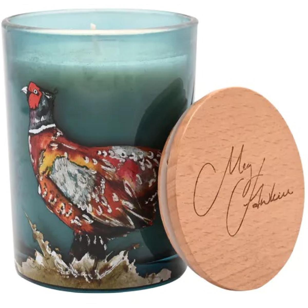 Meg Hawkins Candle Pheasant - Rosehip and Birchwood - 250g In Teal – image 2