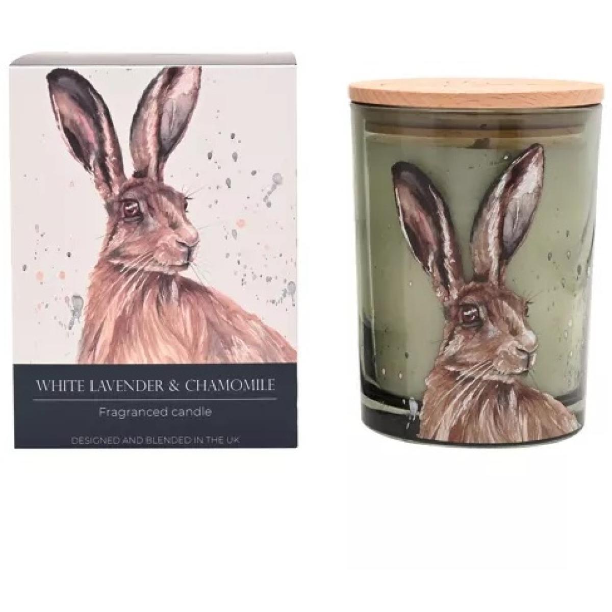 Meg Hawkins Candle Hare - White Lavendar and Camomile - 250g In Green – image 3