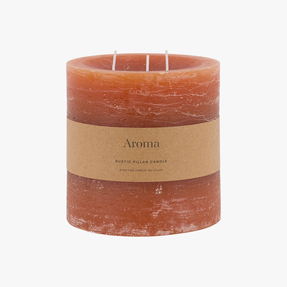 Country Pillar Candle in Rustic Tan, Large – image 2