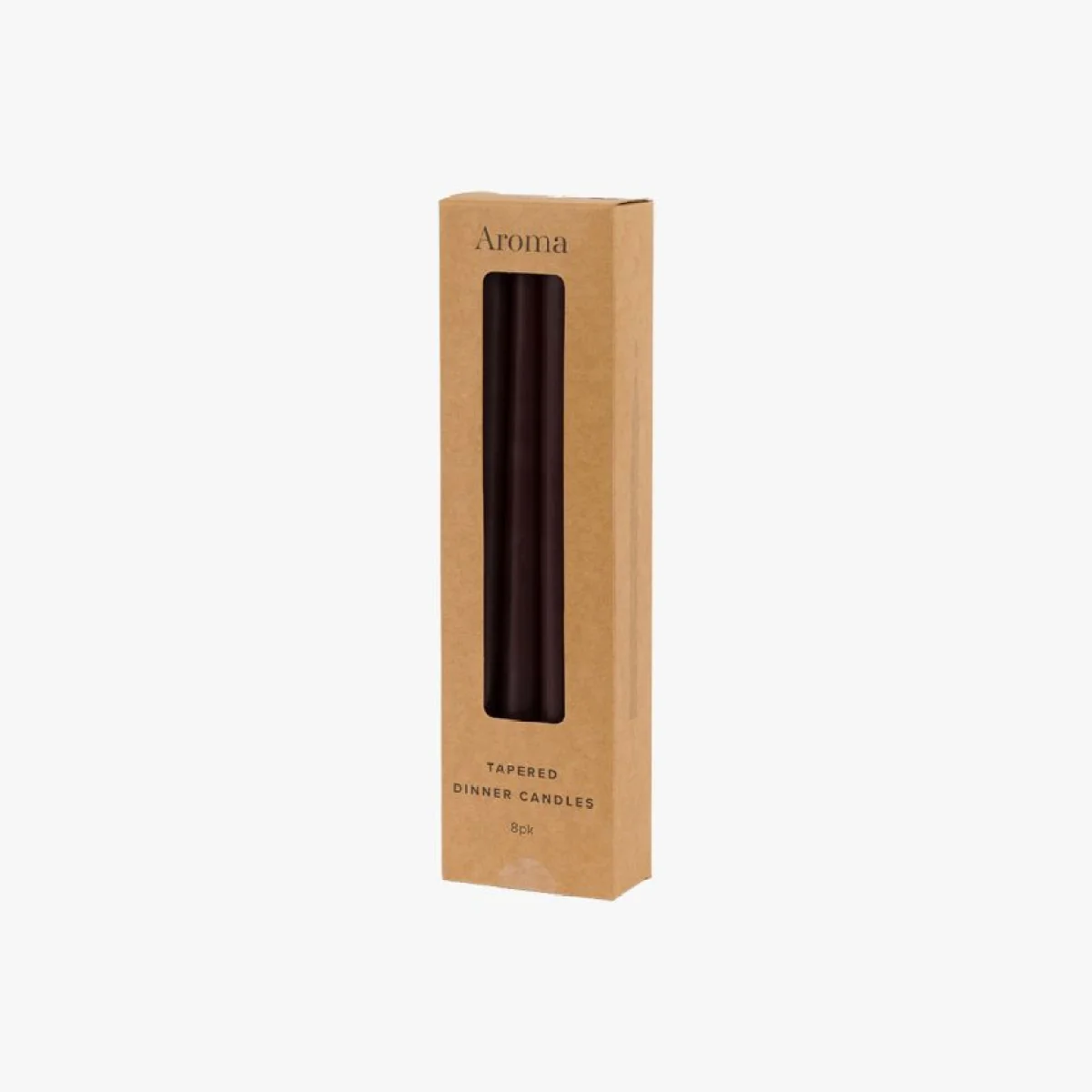 Lucera Tapered Dinner Candles in Espresso, Set of 8 – image 2
