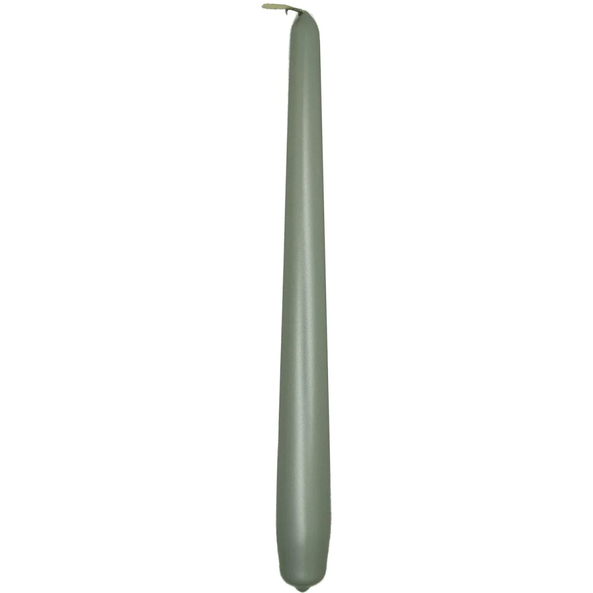 Tapered Dinner Candles, Pack of 10, Unscented, 24 cm - Ecru Matt Finish - Silver Metallic – image 5