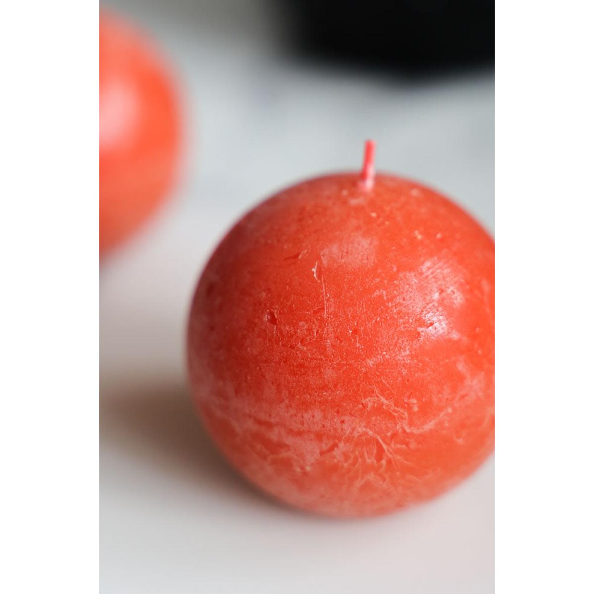 Unique Ball Candle In Rust Orange – image 5