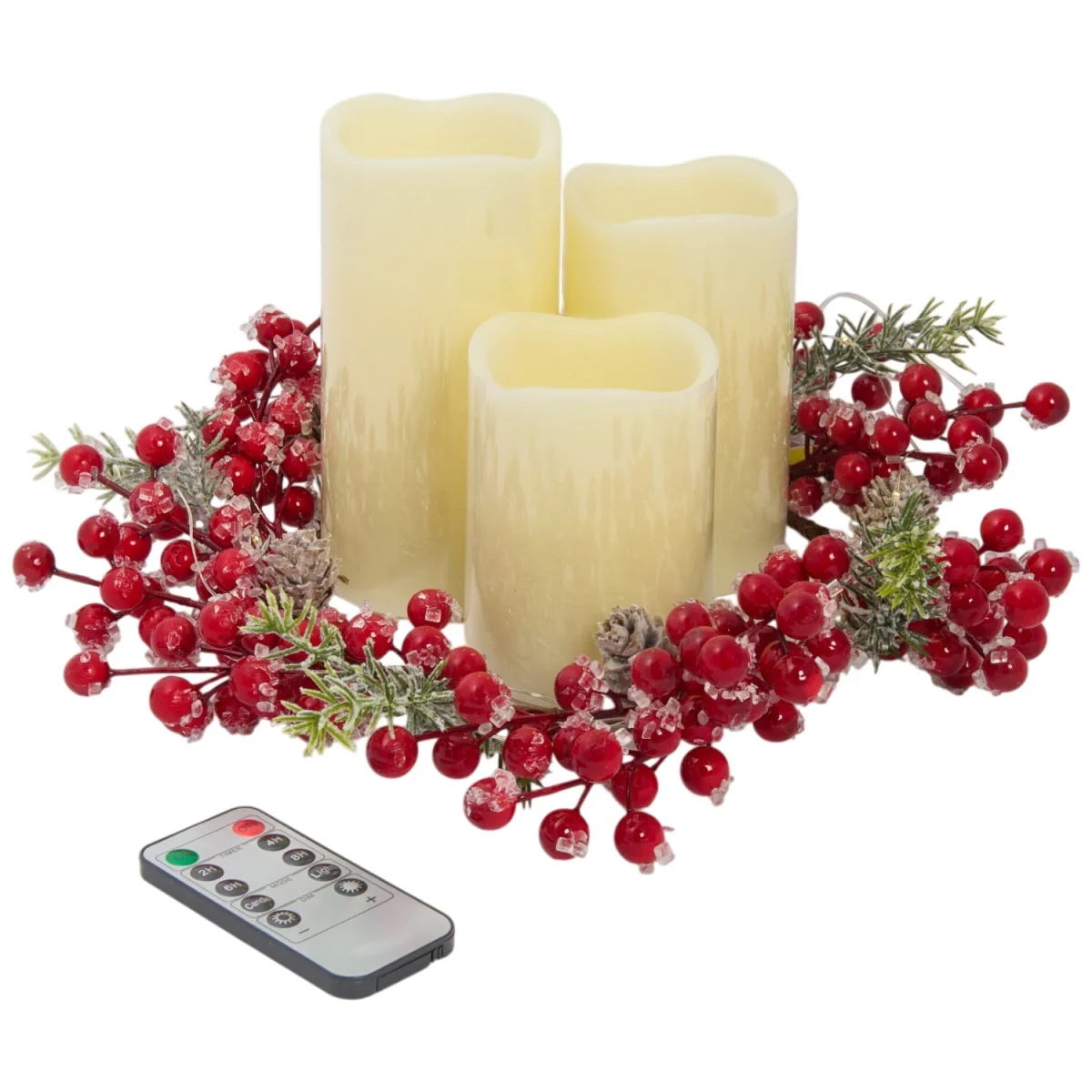 Berry LED Candle Set with Remote – image 2