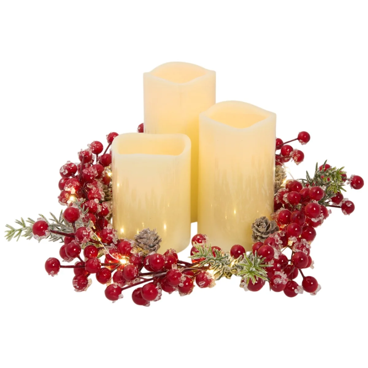 Berry LED Candle Set with Remote – image 3