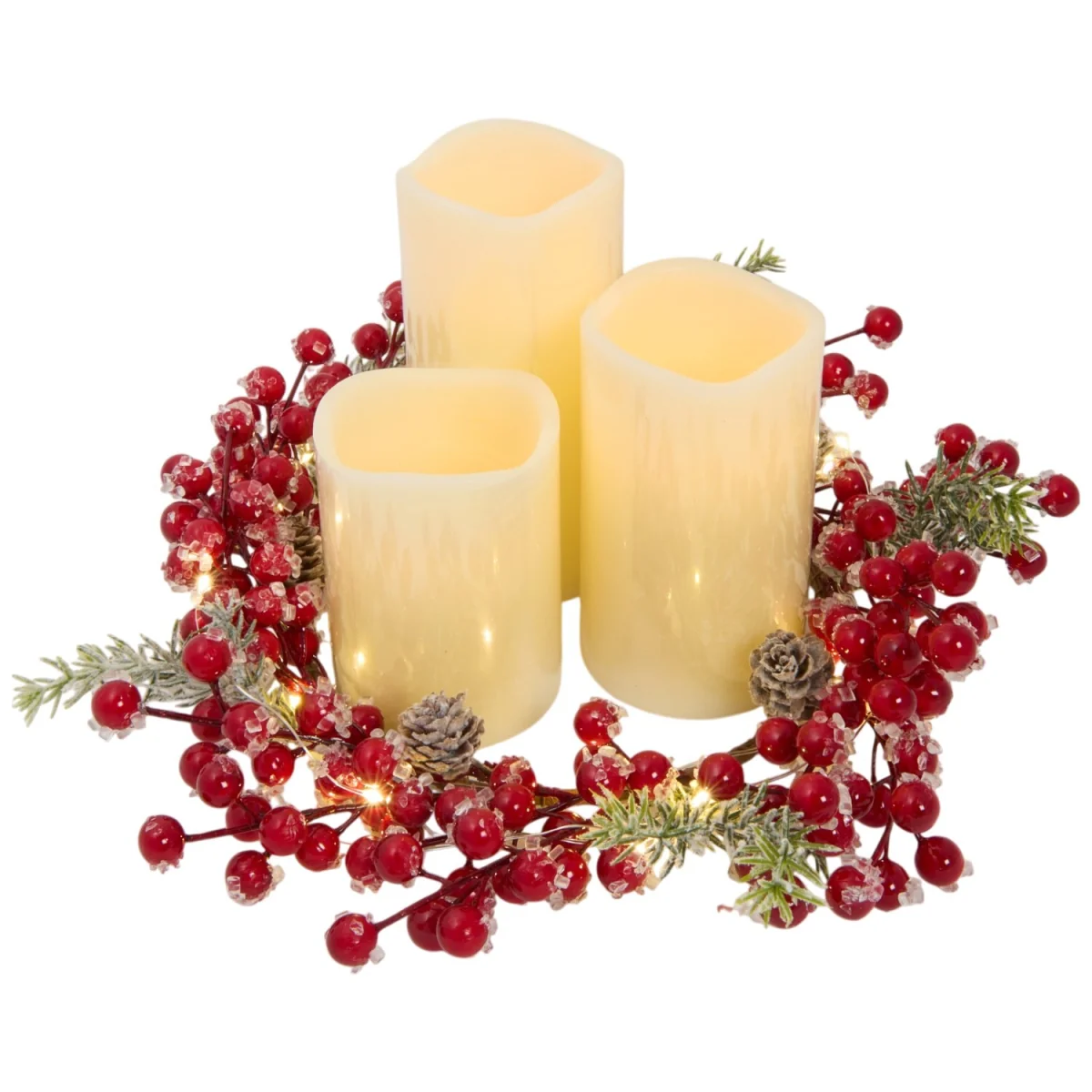 Berry LED Candle Set with Remote – image 4