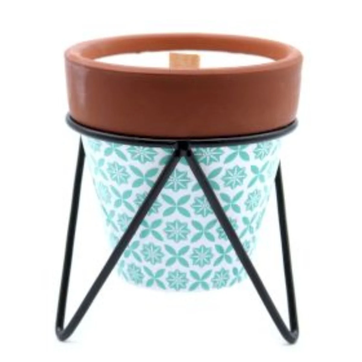Agnes and Cat Rosemary Herb Garden Soy Candle with Wooden Wick - Multi – image 2