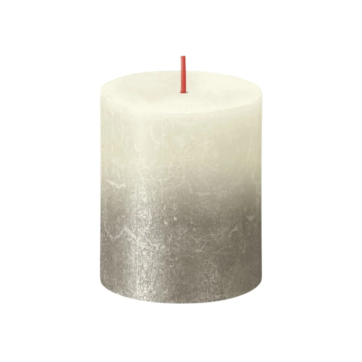 Faded Soft Pearl Bolsius Rustic Metallic Candle 2 Pack - Grey