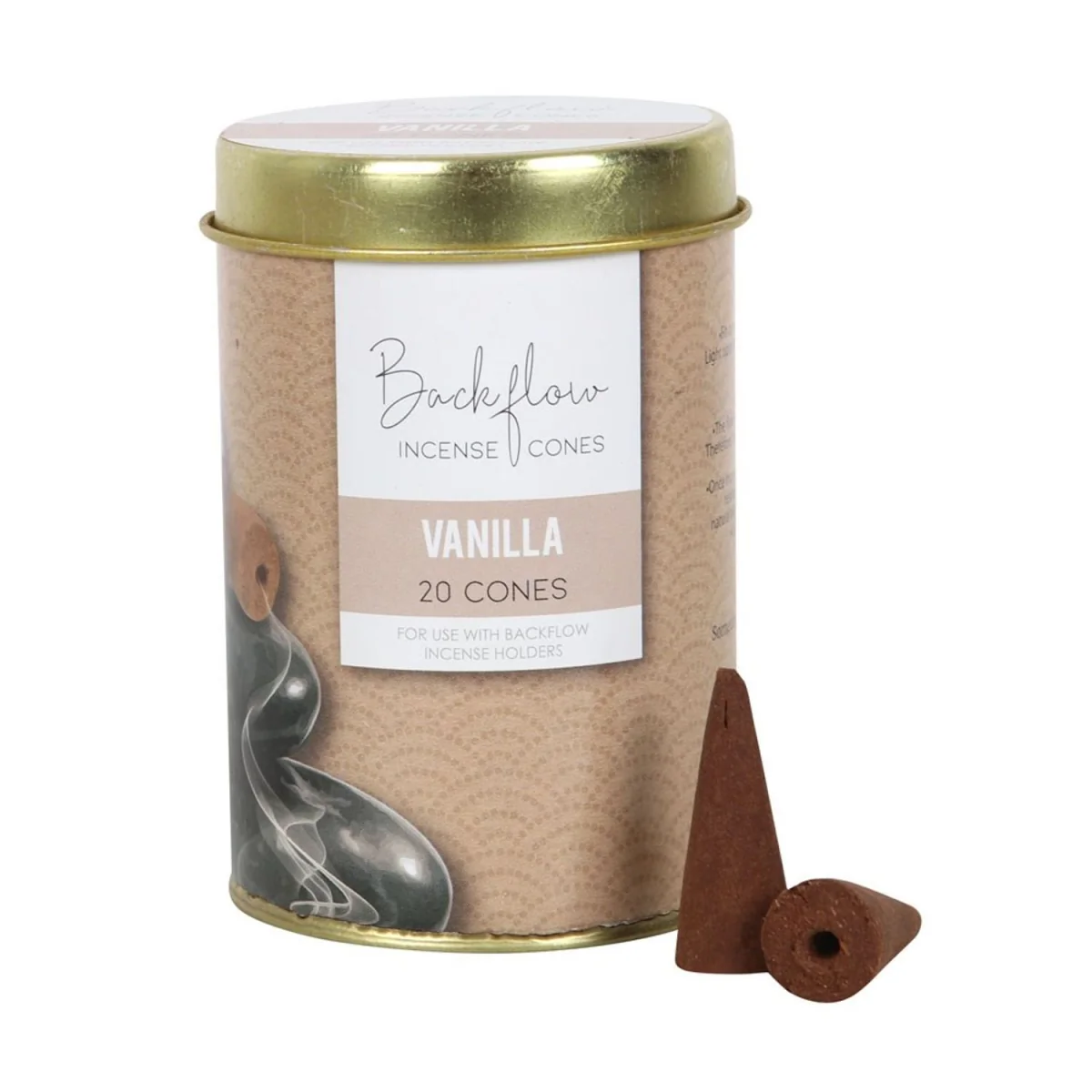 Something Different Elements Vanilla Jumbo Backflow Incense Cones (Pack of 120) - Brown/Gold – image 3