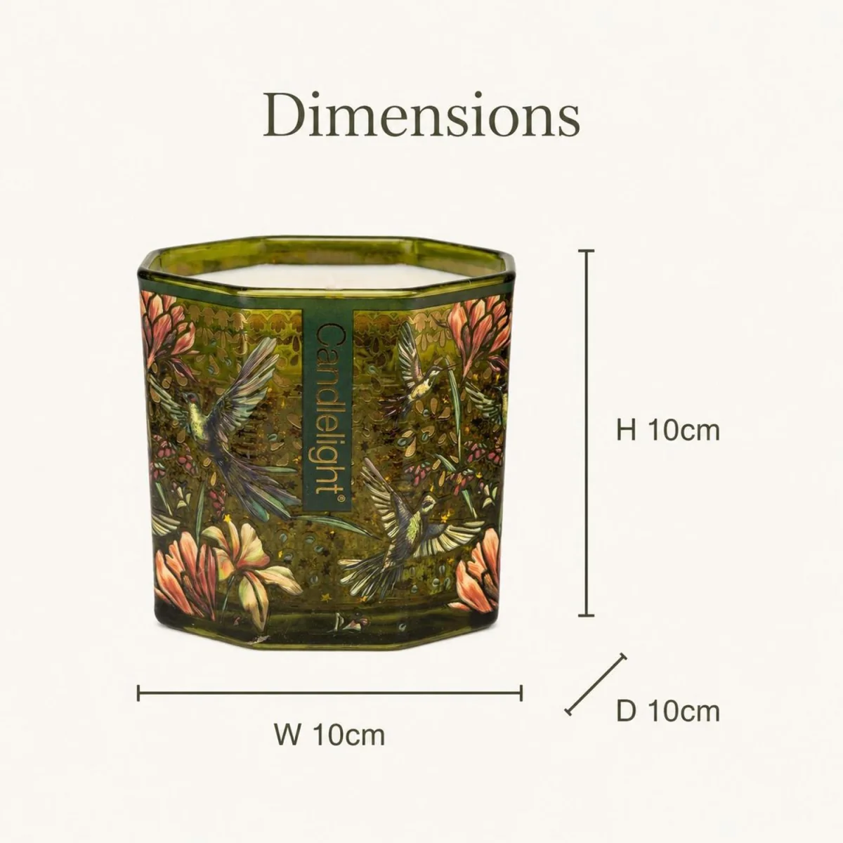 LED Glitter Candle - Olive Green – image 2