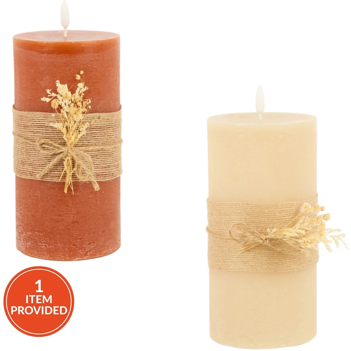 Hessian Autumn LED Candle – image 2