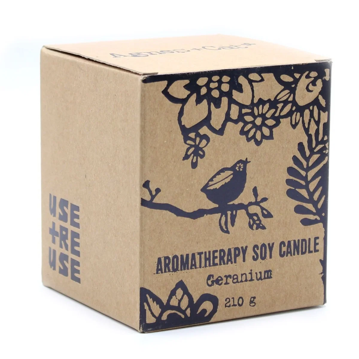 Agnes Cat Herb Garden Candle Geranium Terracotta Pot - Multi – image 2