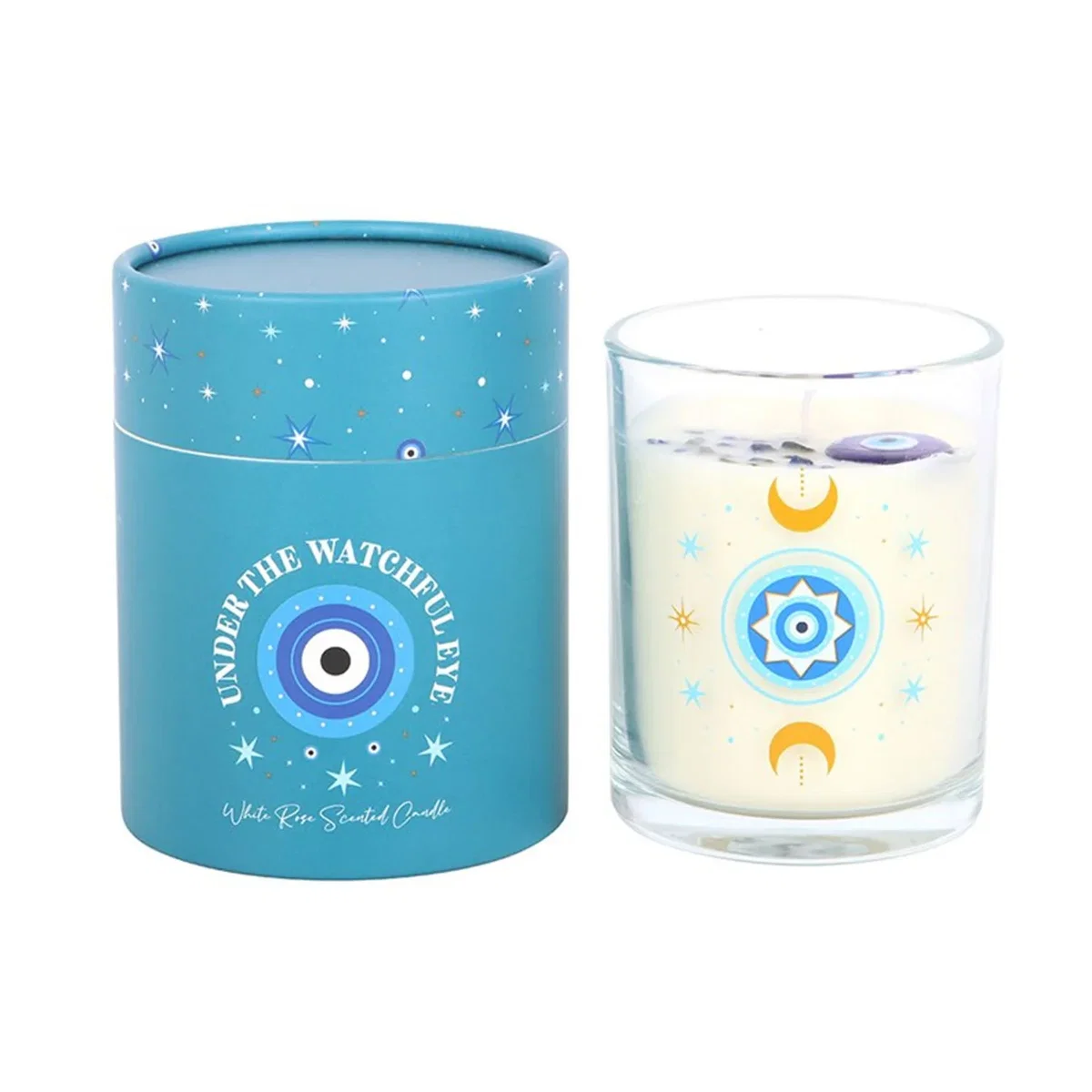 Something Different Under Watchful Eyes White Rose Candle - Blue – image 3