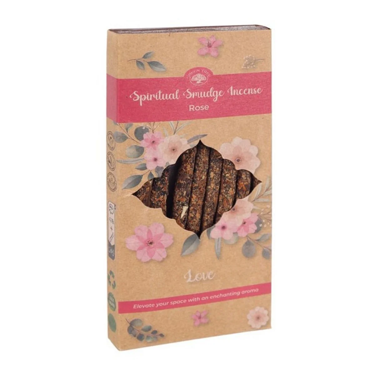 Something Different Love Spiritual Rose Smudge Incense Sticks (Pack of 96) - Brown/Wood – image 2