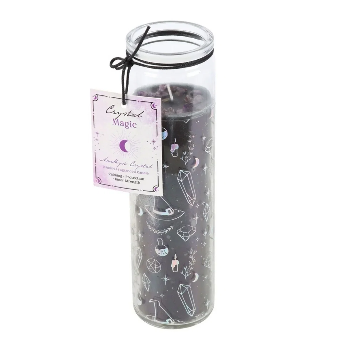 Something Different Jasmine Witch Amethyst Tube Candle - Black/Transparent – image 2
