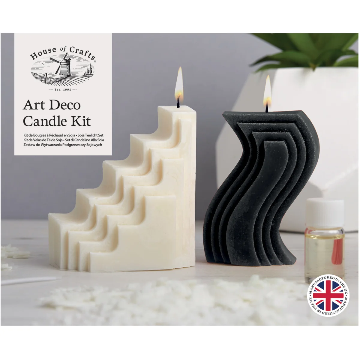House of Crafts Candle Making Art Deco Black and White - Multiple Colours – image 2