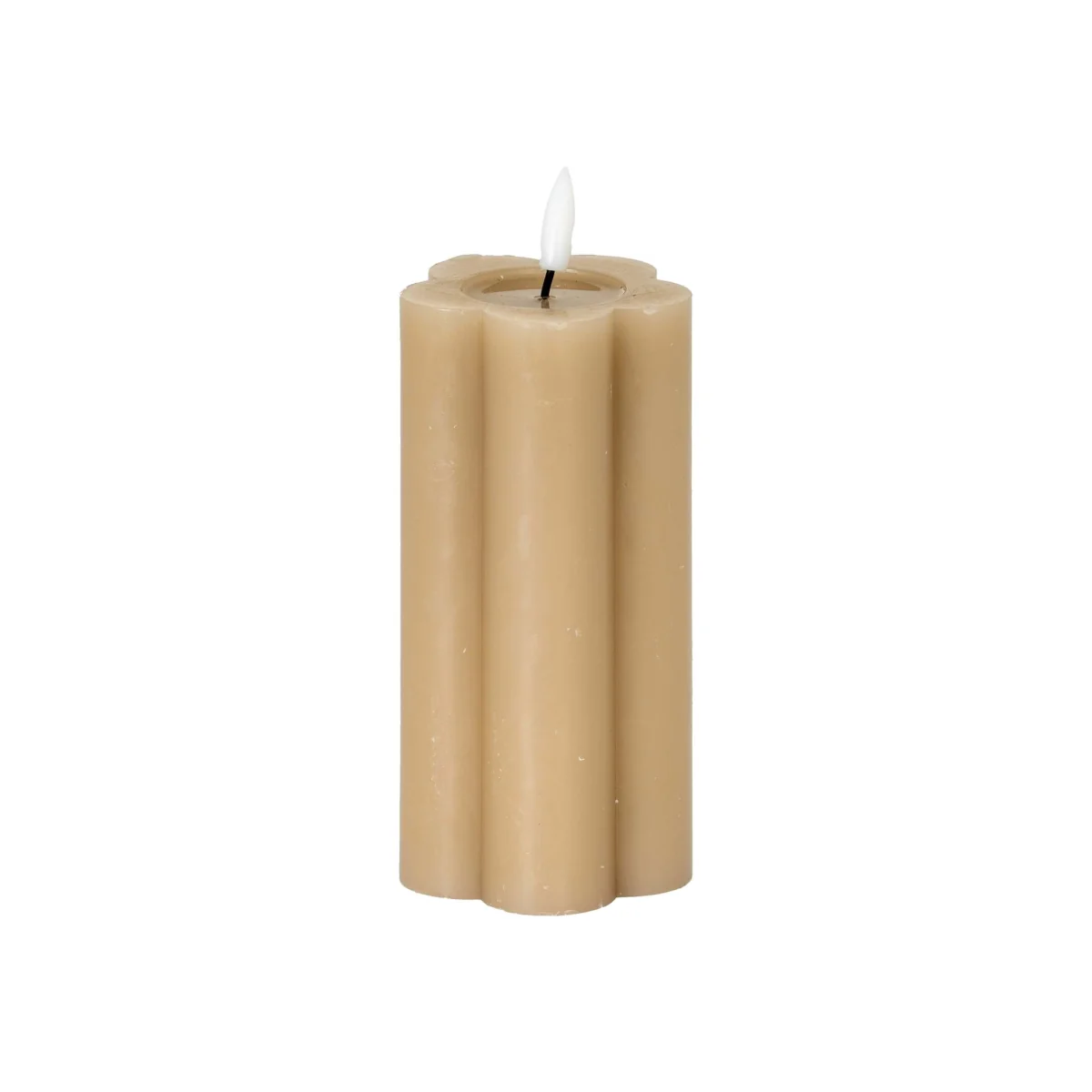 Natural Glow 2.75x6 Stone LED Candle - Natural – image 1