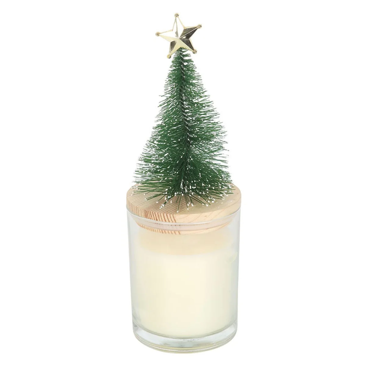 Something Different Holly Jolly Pine & Fir Christmas Tree Candle - White/Green – image 2