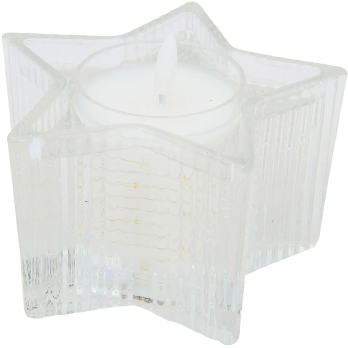 Ribbed Star LED Candle – image 2