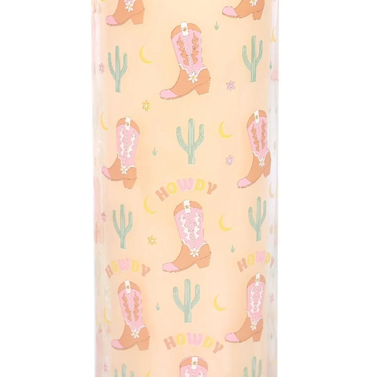 Something Different Howdy Floral Cowboy Boot Tube Candle - Orange – image 2