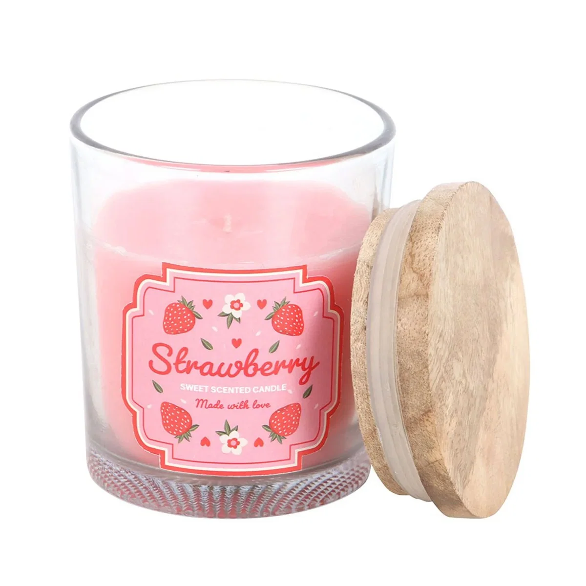 Something Different Strawberry Scented Candle - Pink – image 2