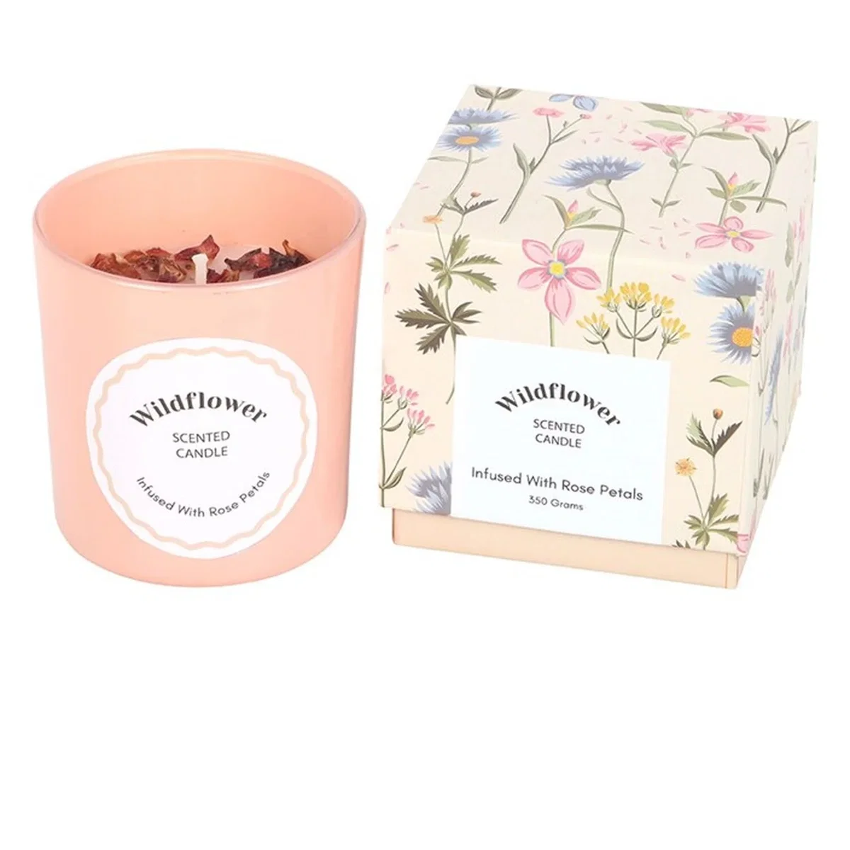 Wildflower Rose Petal Candle - Pink – image 5