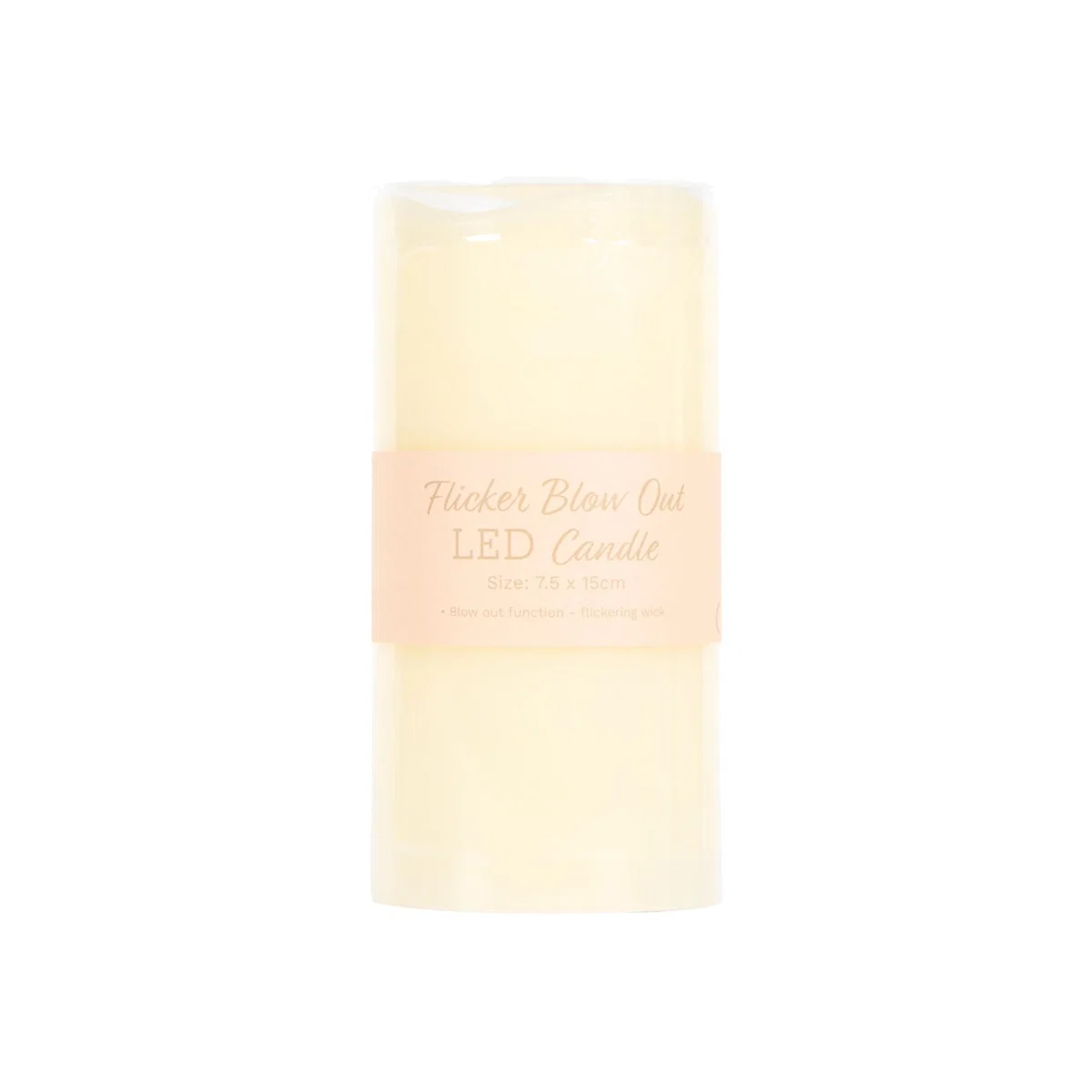 Flicker Blow Out LED Candle - Neutral / 15cm
