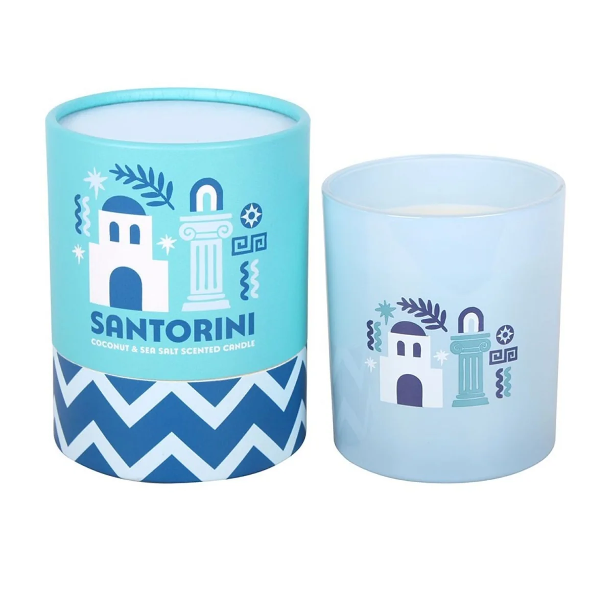 Something Different Santorini Coconut & Sea Salt Scented Candle - Blue – image 2