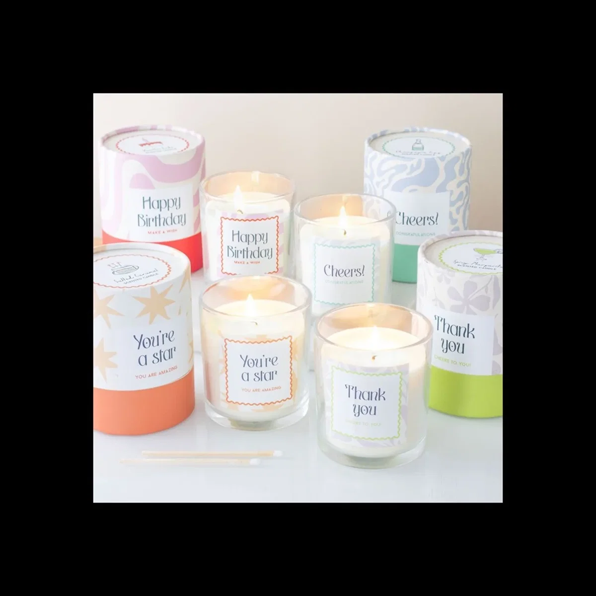 Happy Birthday Vanilla Cake Scented Candle with 35 Hour Burn - Baby Pink – image 2
