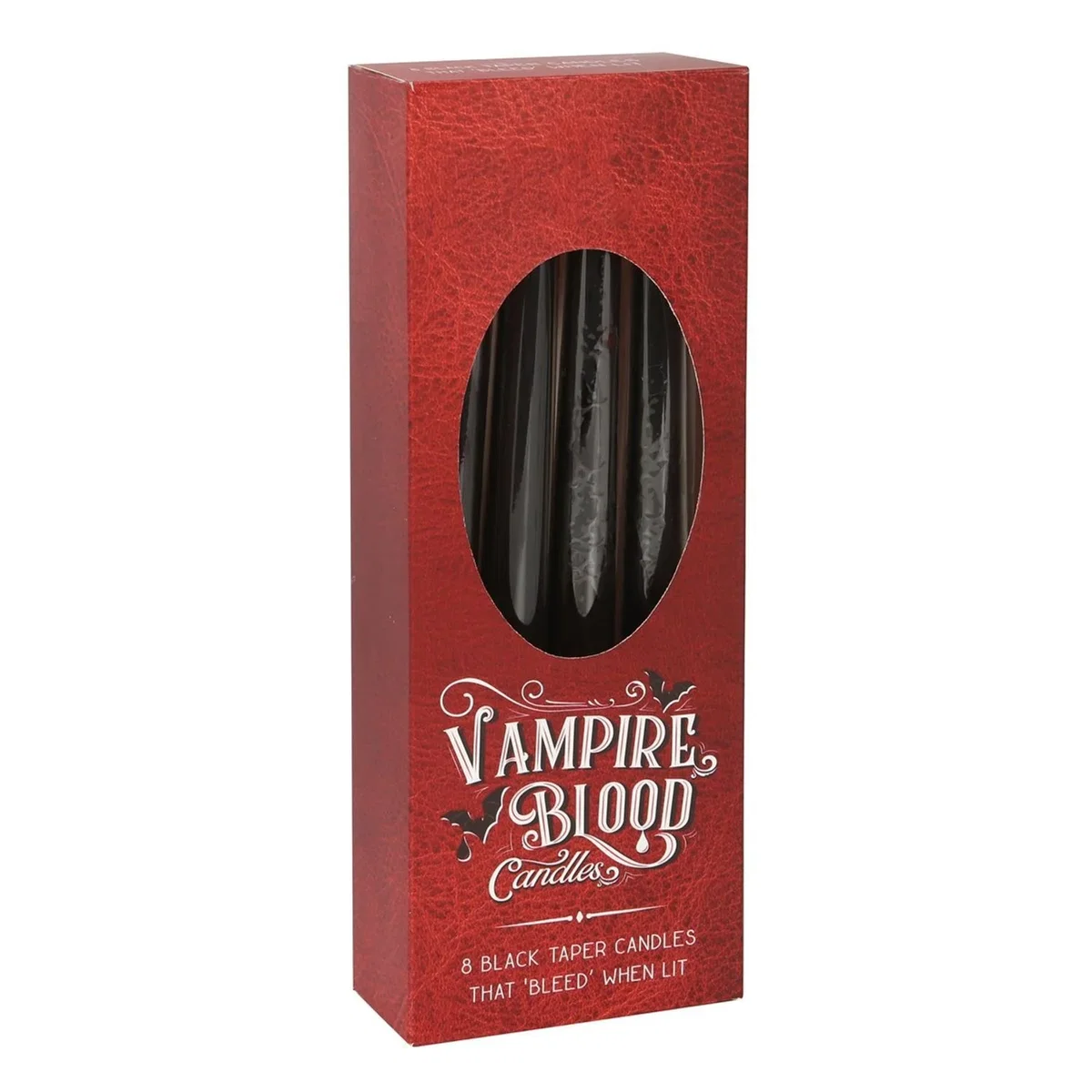 Something Different Vampire Blood Tapered Candles (Pack of 8) - Red/Black – image 3