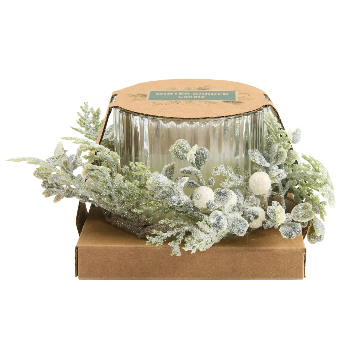 Winter Garden Candle with Floristry – image 1