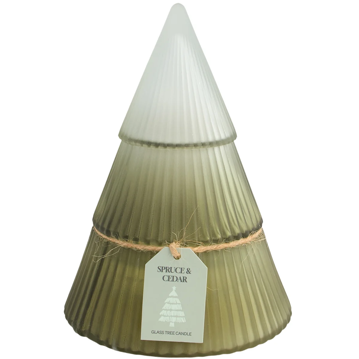 Spruce and Cedar Glass Tree Candle – image 2