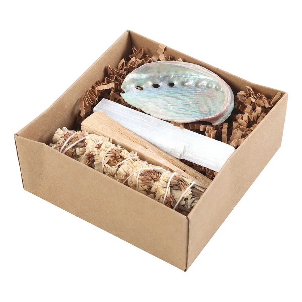 Something Different Serenity Relaxation Sage Smudge Kit (Pack of 4) - Brown/White – image 2