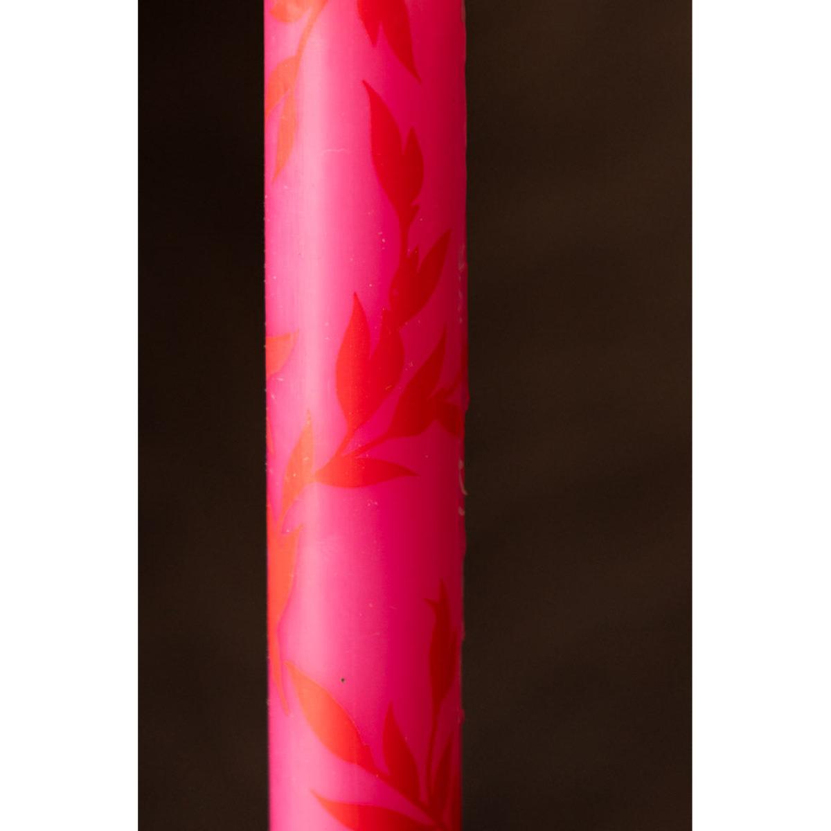 Set Of 4 Pink Leaf Dinner Candles – image 5
