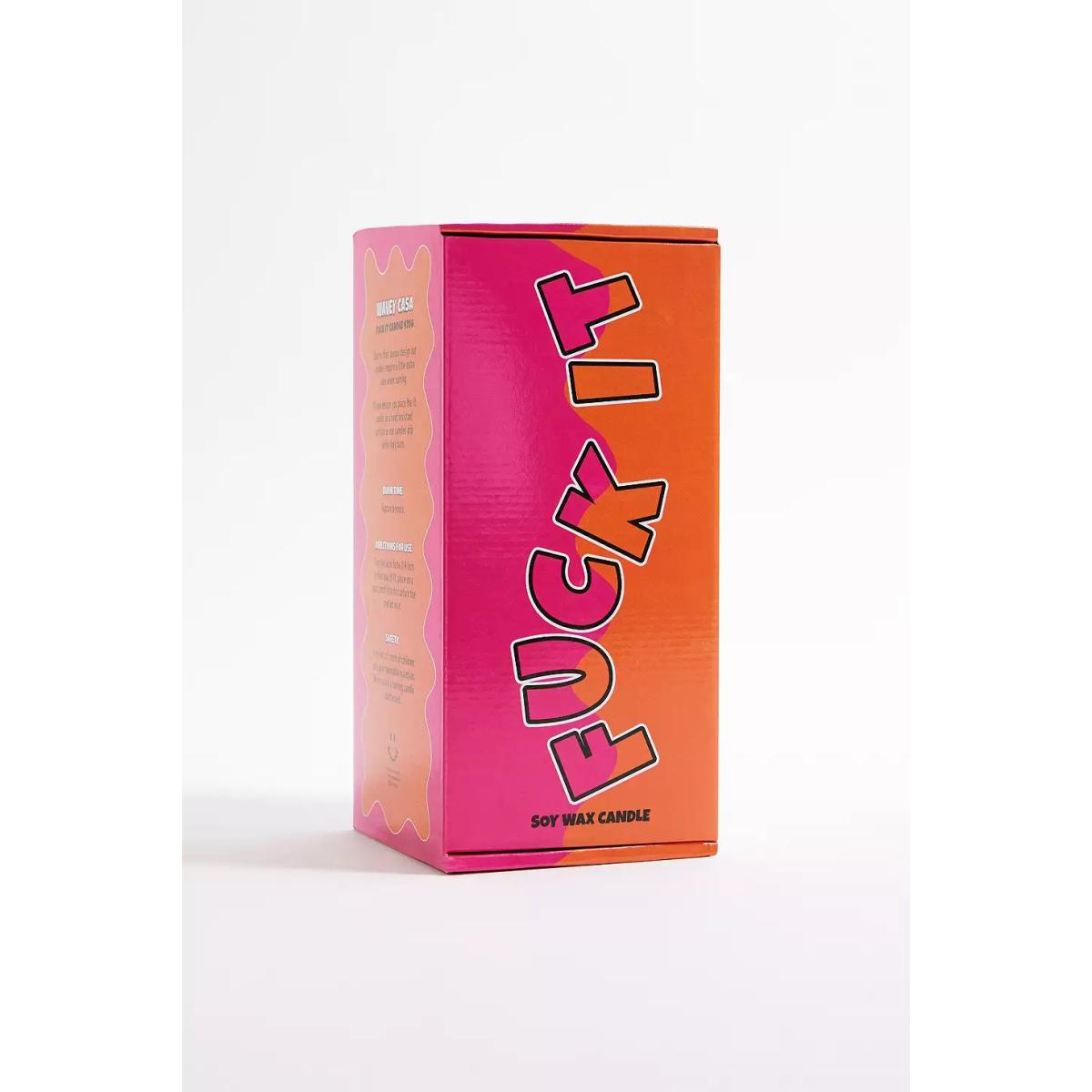 Wavey Casa Pink F*ck It Candle - Pink 15cm x 5cm x 5cm at Urban Outfitters – image 2