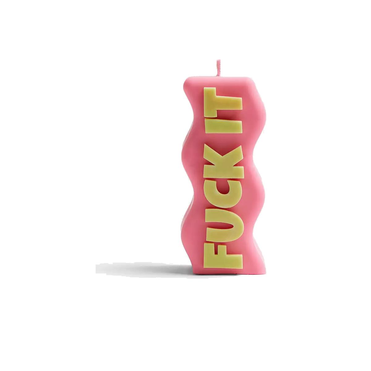 Wavey Casa Pink F*ck It Candle - Pink 15cm x 5cm x 5cm at Urban Outfitters – image 1
