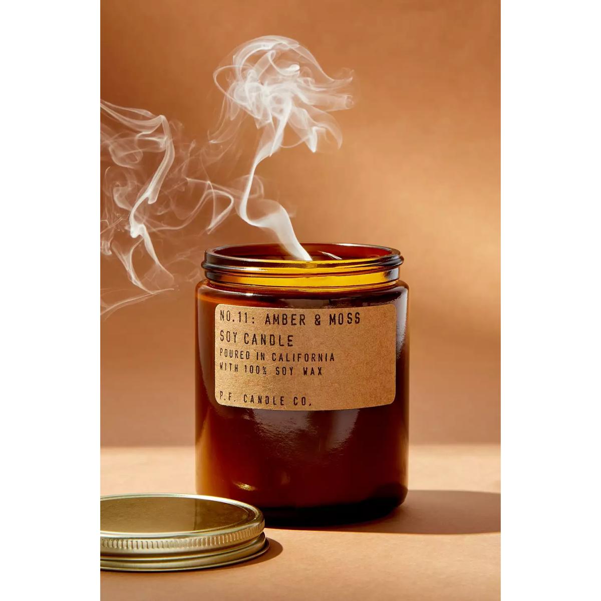 P. F. Candle Co. Amber & Moss Soy Candle Dia: 7.3cm x H: 8.9cm at Urban Outfitters – image 2