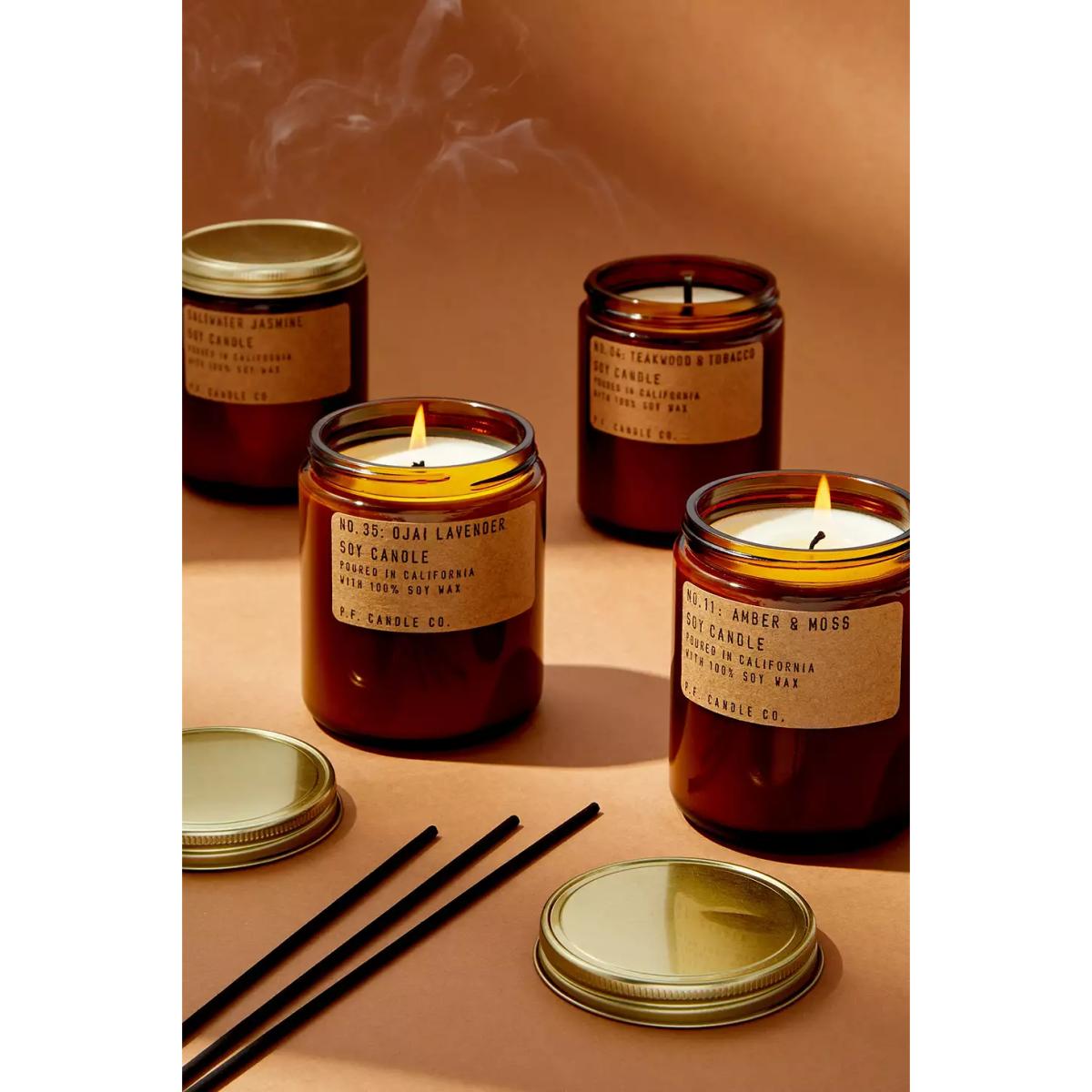 P. F. Candle Co. Amber & Moss Soy Candle Dia: 7.3cm x H: 8.9cm at Urban Outfitters – image 4