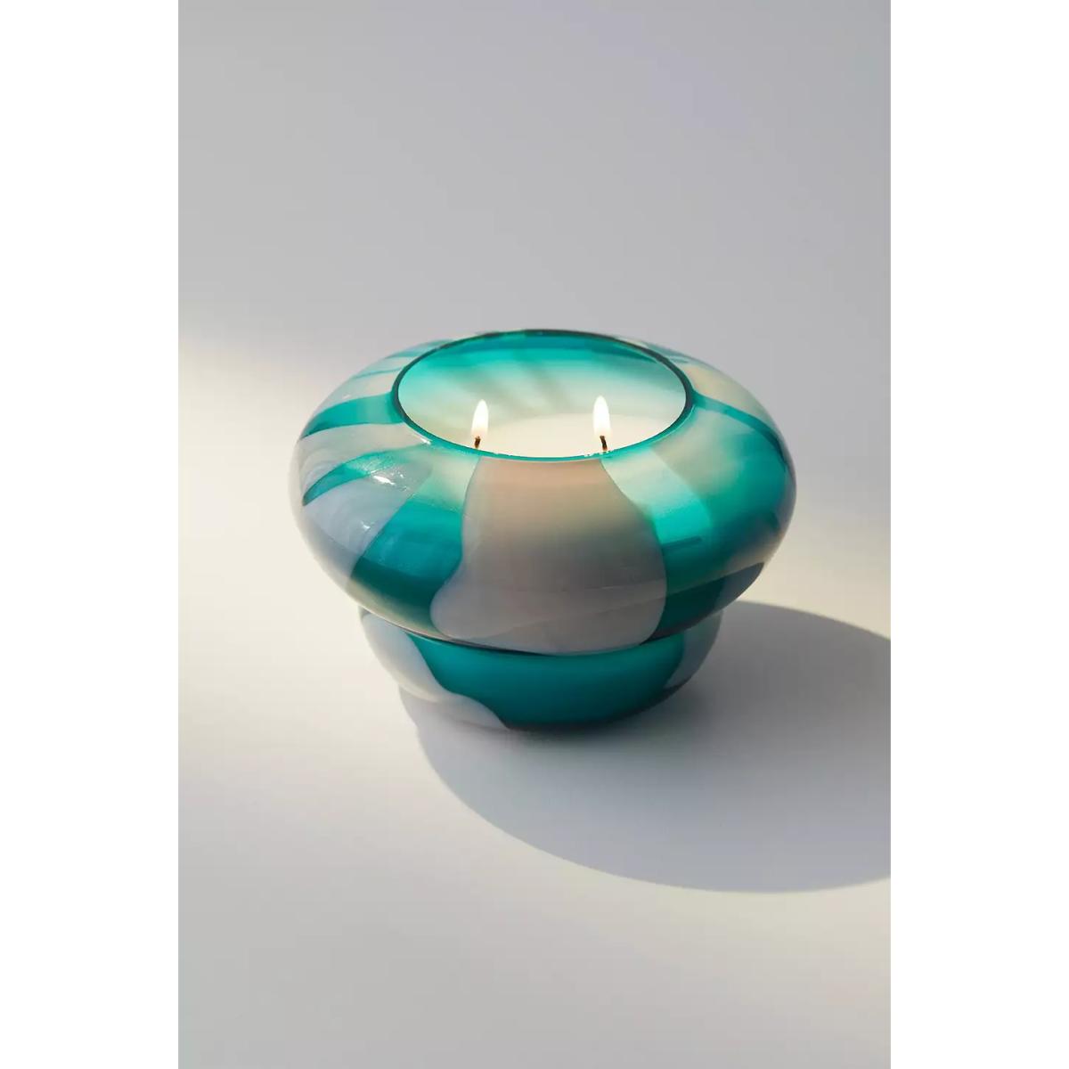Carmella Blue Large Glass Candle - Blue ALL at Urban Outfitters – image 2
