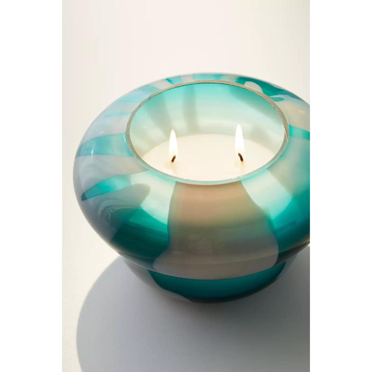 Carmella Blue Large Glass Candle - Blue ALL at Urban Outfitters – image 3