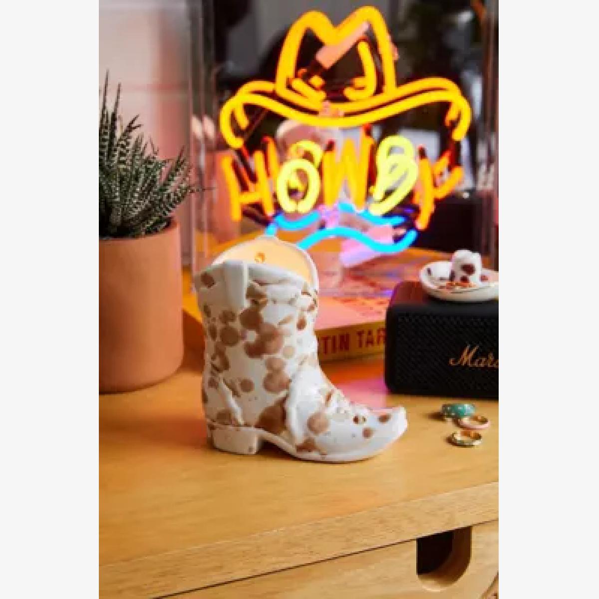 Urban Outfitters Cowboy Boot Desert Peace Candle - Brown ALL