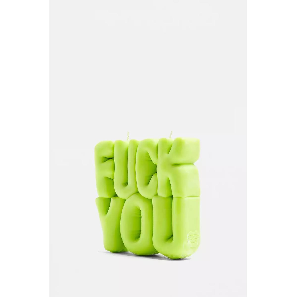 Wavey Casa Lime F*ck You Puffer Candle Jacket - Green 12cm x 13cm x 4cm at Urban Outfitters – image 2