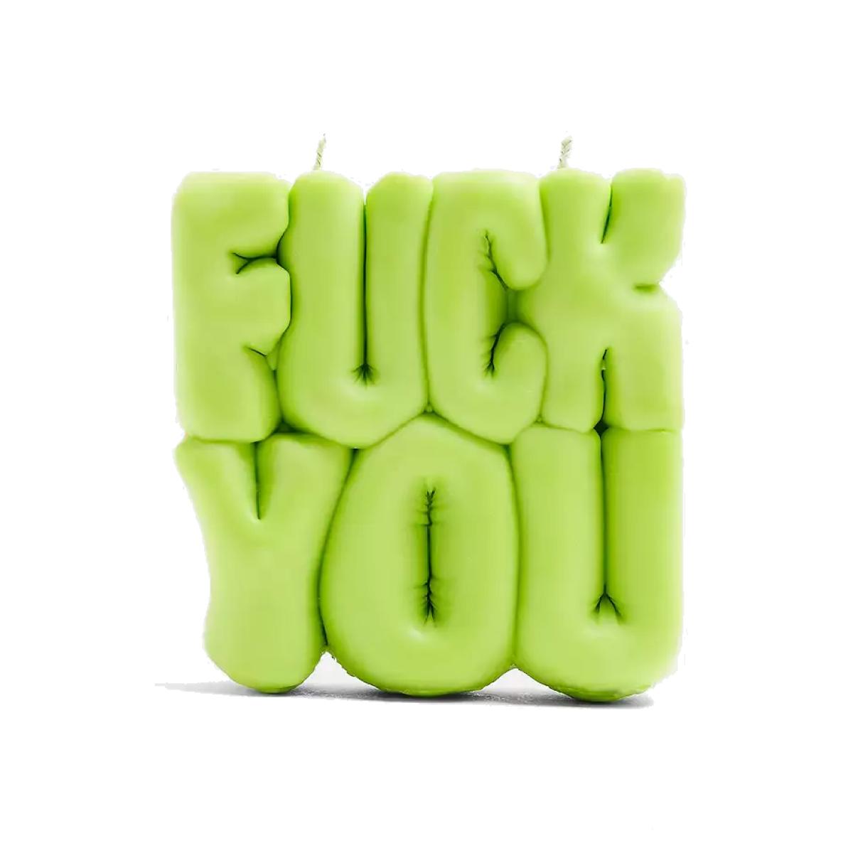 Wavey Casa Lime F*ck You Puffer Candle Jacket - Green 12cm x 13cm x 4cm at Urban Outfitters – image 1