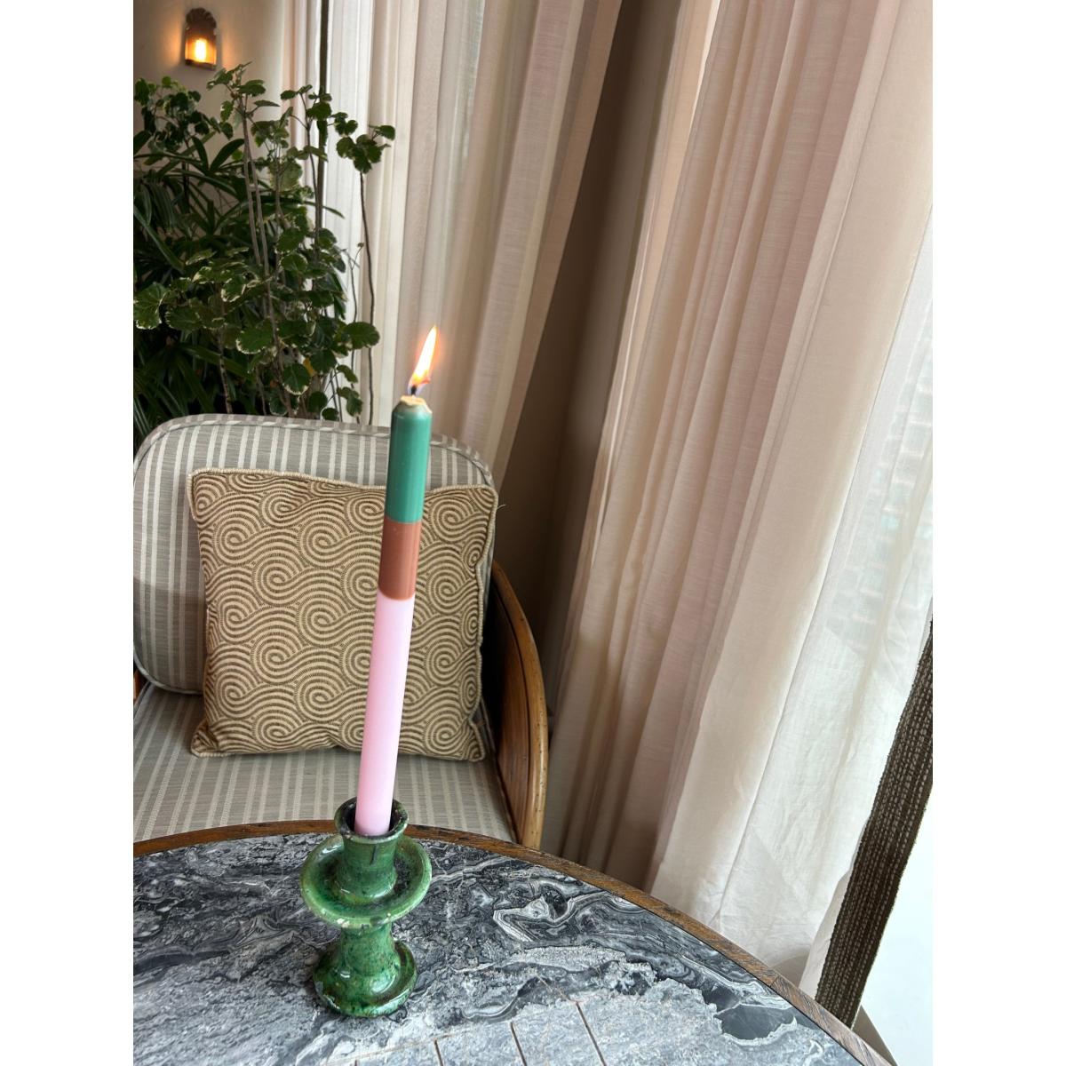 Green / Pink / Purple Woodstock - Dinner Taper Candle Pair | Pygmalion London – image 8