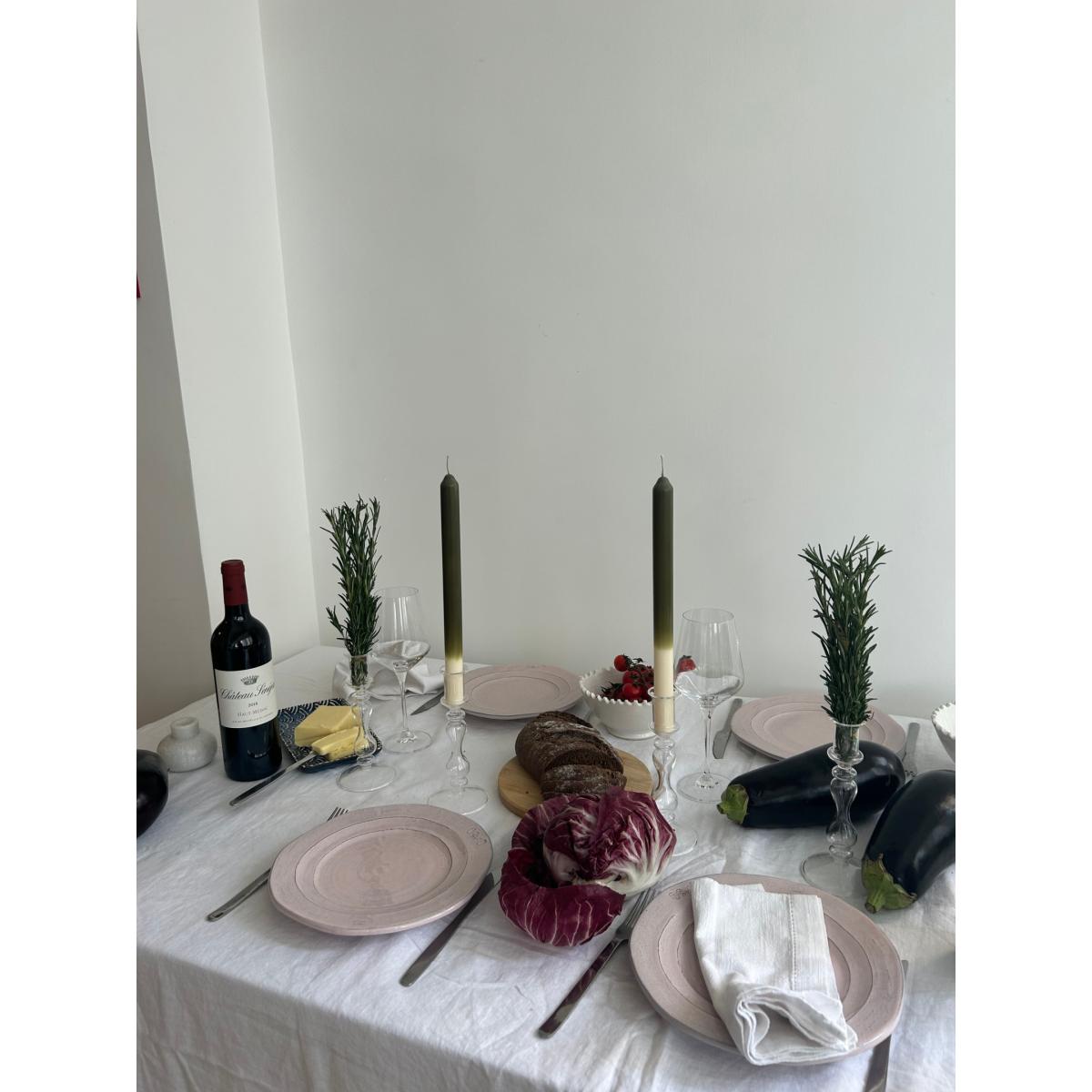 Green / White Olives - Dinner Taper Candle Pair | Pygmalion London – image 9